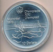Kanada 1975. 10$ Ag "Montreali olimpia - Vitorlázás" tokban tanúsítvánnyal T:1
Canada 1975...