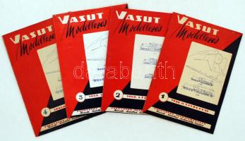 1959 A vasútmodellezés c. újság 4 db száma (2.-4.)