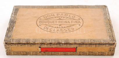 Don Pablo Bouquet Reina Fina szivaros doboz,fa, 135x230mm / Don Pablo Bouquet Reina Fina cigar box