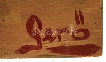 Gerő jelzéssel: Falusi templom, olaj, fa, lekopásokkal, 53×85 cm