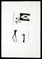 Koronczi Endre (1968- ): Magasságok, rézkarc, papír, jelzett, 18×10 cm