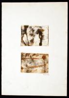 Koronczi Endre (1968- ): Vihar, rézkarc, papír, jelzett, 17,5×10,5 cm