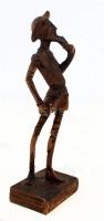 Don Quijote, fából készült szobor, jelzés nélkül, m: 37 cm