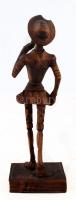 Don Quijote, fából készült szobor, jelzés nélkül, m: 37 cm