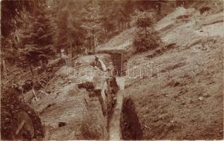 WWI Hungarian military, trench in the Carpathen photo