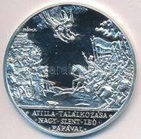 Lebó Ferenc (1960-) 1994. "Attila találkozása Nagy Szent Leó Pápával / Szent István" Ag em...