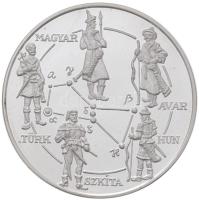 1995. "Kik vagyunk emlékérem" Ag emlékérem dísztokban, tanúsítvánnyal (31,1g/0.925/42,5mm) T:PP