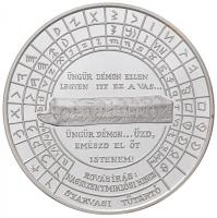 1995. "Kik vagyunk emlékérem" Ag emlékérem dísztokban, tanúsítvánnyal (31,1g/0.925/42,5mm)...