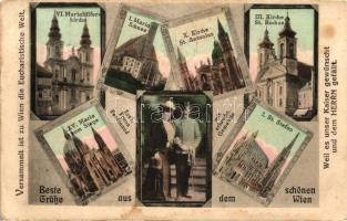 Vienna, Wien; churches with Archduke Franz Ferdinand of Austria (EK)