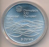 Kanada 1975. 5$ Ag "Montreali olimpia - Úszó" tokban tanúsítvánnyal T:1
Canada 1975. 5 Dol...