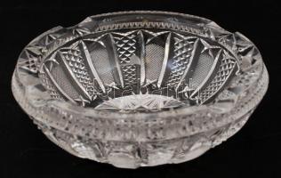 Ólomkristály hamutál, formába öntött, d:140mm / Crystal ashtray d: 140mm