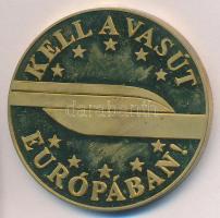 DN "Magyar Államvasutak Részvénytársaság / Kell a vasút Európában" aranyozott fém emlékére...