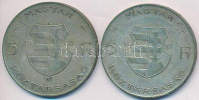 1947. 5Ft Ag "Kossuth" (2x) T:2-,3 Adamo F8.1