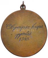 Arató Gyula (1889-1969) 1943. "Magyar Kosárlabdázók Országos Szövetsége 1942" bronzozott f...