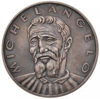 Kiss Kovács Gyula (1922-1984) DN "Michelangelo" ezüstözött Br emlékérem (60mm) T:2,2- ph.