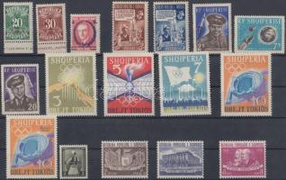 Albania 1925-1957 17 stamps with sets, Albánia 1925-1957 17 klf bélyeg közte sorok