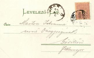 1899 Kassa, Kosice; Székesegyház / cathedral, litho frame