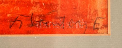 Döbrentey jelzéssel: Virágcsendélet. Pasztell, papír, üvegezett keretben, 40×29 cm