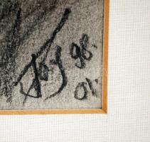 Joy jelzéssel: Teáskanna. Szén, papír, üvegezett keretben, 29×41 cm