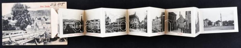 Dolnja Tuzla, wooden bridge, Verlag Josef Schnürmacher, leporellocard