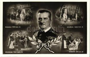 1943 Horthy Miklós 75. születésnapjának emlékére, bevonulás: Komárom, Budapest, Kolozsvár, Szabadka / 75th anniversary of the birth of Horthy So. Stpl
