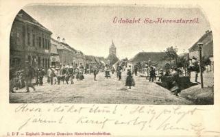 Székelykeresztúr, Főtér; kapható Demeter Domokos fűszerkereskedésében / main square