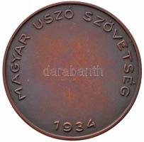 Csorba Géza (1892-1974) 1934. "Komjádi / Magyar Úszó Szövetség" Br emlékérem (60mm) T:2-