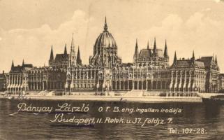 Budapest V. Országház, Bányai László reklámja (EK)