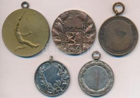 ~1915-1940. 5db klf sportérem, közte "Magyar Athletikai Club 1875" Br emlékérem, "II....