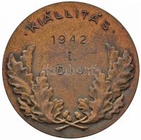 Berán Lajos (1882-1943) 1942. "Országos Vizsla Club / Kiállítás 1942. I. díj" fém díjérem ...
