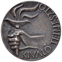 Kiss Nagy András (1930-1997) ~1970. "Kossuth Könyvkiadó - Kiváló Terjesztő" ezüstözött Br emlékérem (50mm) T:2