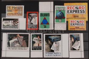 11 db újságokkal, főként az Élet és Irodalommal kapcsolatos levélzáró