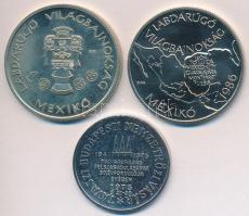 1985. 100Ft alpakka "Mexikói Labdarúgó VB" (2xklf) + 1975. "Hungexpo Budapest - 1925-...
