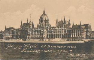 Budapest V. Országház, Bányay László ingatlanos reklámja