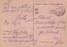 1940 Fáy Béla színész aláírása levelezőlapon