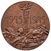 Asszonyi Tamás (1942-) 1985. "1945-1985" jelzetlen Br plakett (97mm) T:2