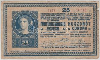 1918. 25K "3139" 3mm, vízszintesen hullámos hátlappal, írás a hátoldalon T:III- Adamo K22/4