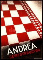 1937 Az Andrea Cementárugyár színes, dekoratív mozaiklap katalógusa az 1937-től érvényes árakkal Klösz György nyomdájából, 20p