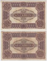 1920. 100K piros sorozat- és sorszám "Orell Füssli Zürich" (2x) T:II-,III
Adamo K29