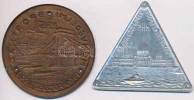 1959. "MHS Honvédelmi Sportnapok" préselt Al lemezérem (59x67mm) + 1960. "MHS Honvéde...