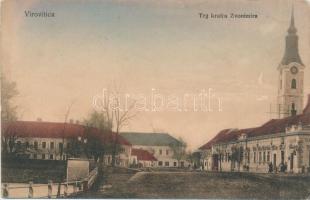 Verőce, Virovitica; Trg kralja Zvonimira / market square, church