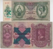 1936. 10P + 1941. 20P mindkettő hamis "Kerületi Pártvezető Kőszeg" nyilaskereszt felülbély...