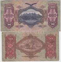 1930. 100P + 1932. 50P + 1936. 10P + 1941. 20P mindegyik hamis Német 3. Birodalmi felülbélyegzéssel ...