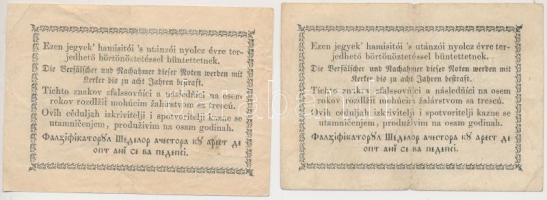 1849. 15Kr + 30Kr "Kossuth bankó" T:III