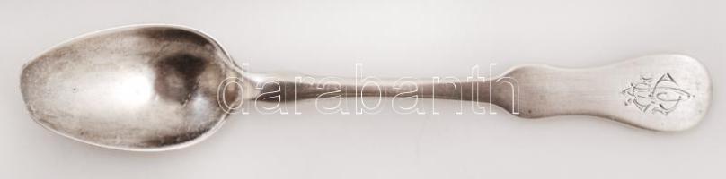 Ezüst (Ag.) kiskanál, jelzett, nettó 22,8 g