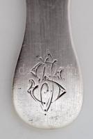 Ezüst (Ag.) kiskanál, jelzett, nettó 22,8 g