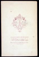 cca 1880 Klösz György (1844-1913): Kis gyerek nagy fotelben, keményhátú fénykép kabinetfotó méretben...