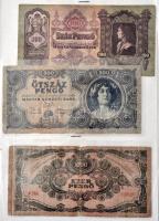 17db-os vegyes pengő bankjegy tétel, kézzel készített albumban T:vegyes