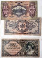 17db-os vegyes pengő bankjegy tétel, kézzel készített albumban T:vegyes