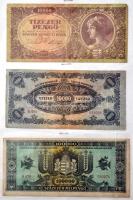 17db-os vegyes pengő bankjegy tétel, kézzel készített albumban T:vegyes